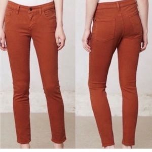 Anthropologie Pilcro Rust Stet Skinny Jeans Sz 29